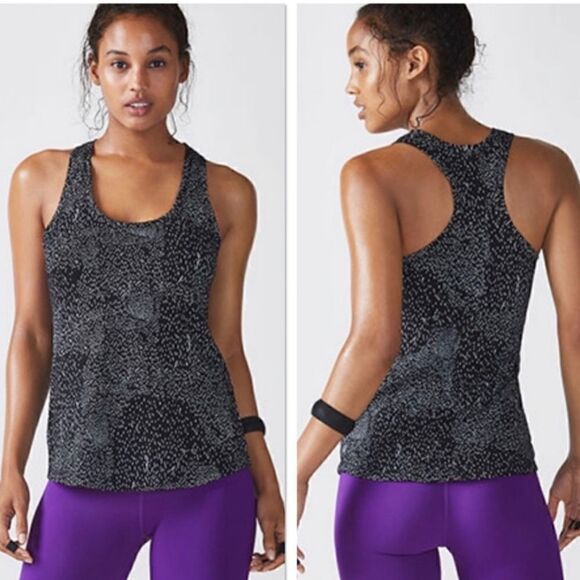 EC FABLETICS BLACK & WHITE RAZORBACK TANK TOP SZ. XS - Picture 1 of 5
